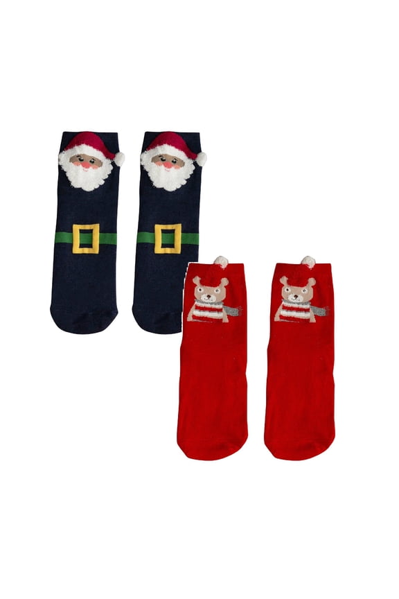 2 Pack Christmas Stockings Large Quilted Womens Christmas Socks Socks Cute Medium Tube Socks One Size