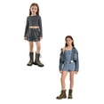 thumbnail image 1 of XEGLSBU 2 Pack Distressed Denim Shorts for Girls with Comfortable Stretch and Adjustable Waistband for Casual Play and Summer Size 12-14 Years, 1 of 7