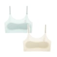 thumbnail image 1 of XEGLSBU 2 Pack Girls Sports Bras for Tween to Teen Girls Comfort Soft Solid Color Training Bras Size12-15 Years, 1 of 3