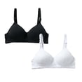 thumbnail image 1 of XEGLSBU 2 Pack Girls Underwear Sports Bra Non Padded Wirefree Bralette Comfortable Seamless Bras Daily Wear Soft Breathable Support Size16-18 Years, 1 of 4