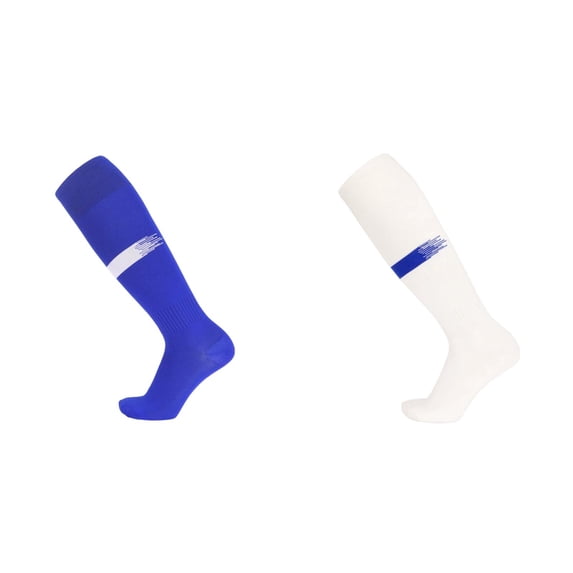 XEGLSBU 2 Pack Socks for Men White Thin over The Knee Football Socks Long Tube Athletic Sports Crew for Male (One Size)