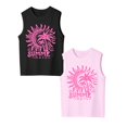 thumbnail image 1 of XEGLSBU 2 Pack Tank Tops for Girls Lightweight Sleeveless Tee with Gradient Letter Print Summer Beach Outdoor Playwear Size 13-14 Years, 1 of 6