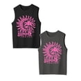thumbnail image 1 of XEGLSBU 2 Pack Tank Tops for Girls Lightweight Sleeveless Tee with Gradient Letter Print Summer Beach Outdoor Playwear Size 9-10 Years, 1 of 6