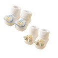 thumbnail image 1 of XEGLSBU 2 Pack Toddler Socks 2T-3T Crew Soft Baby Socks for Crew Socks Cute Cartoon Toddler Walking Socks Breathable Comfortable Toddler Socks with Grips Girls Size 0-1 Years, 1 of 4