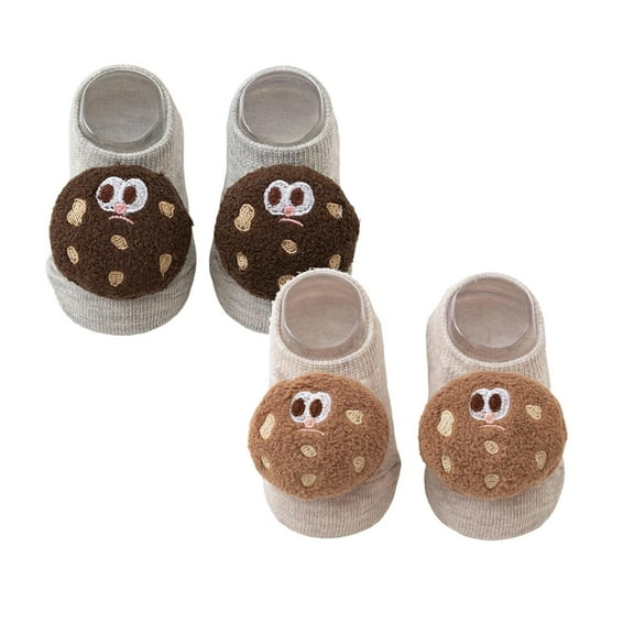 XEGLSBU 2 Pack Toddler Socks 3T-4T Crew Soft Baby Socks for Crawling and Walking Cute Cartoon Socks Breathable Toddler Socks for Boys and Girls Toddler Socks 4T-5T White Size 1-3 Years