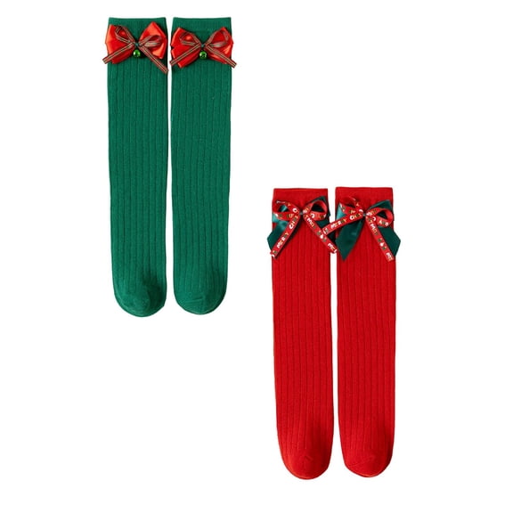 XEGLSBU 2 Pack Toddler Socks 4T-5T Boys Stockings for Girls Kids Crew Socks Mid Calf Length Novelty Holiday Festive Stocking Stuffers for Children Toddler Girls Toddler Socks 5T One Size