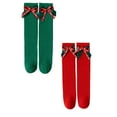 thumbnail image 1 of XEGLSBU 2 Pack Toddler Socks 4T-5T Girls Stockings for Girls Kids Crew Socks Mid Calf Length Novelty Holiday Festive Stocking Stuffers for Children Toddler Girls Christmas Socks Bulk Kids One Size, 1 of 5