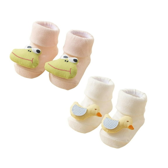 XEGLSBU 2 Pack Toddler Socks 4T Boys Soft Baby Socks for Crew Socks Cute Cartoon Toddler Walking Socks Breathable Comfortable Toddler Socks 5T Size 1-3 Years