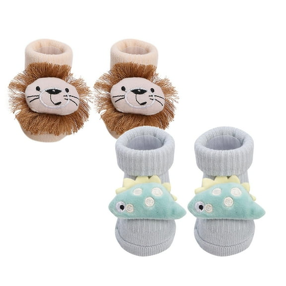 XEGLSBU 2 Pack Toddler Socks with Grips Black Baby Christmas Socks Toddler Boys Girls Children Socks Soft Sole Non Toddler Shoes Socks Princess Socks Floor Socks Size 0-6 Months