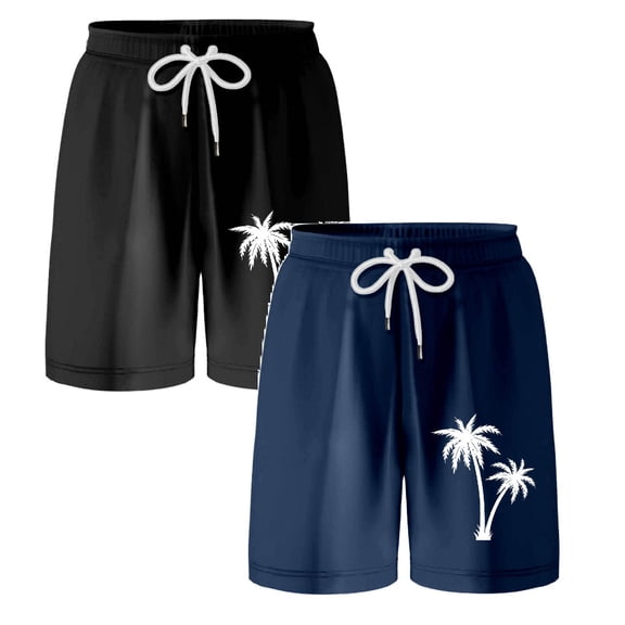 XEGLSBU 2 pack Boys Shorts 5T-6T Child Boys Girls Casual Style Floral Printing Shorts Summer Hawaii Holiday Beach Floral Pants Size 10-12 Years