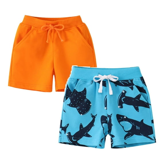 XEGLSBU 2 pack Boys Shorts 5T Child Boys Girls Casual Solid Shorts Summer Holiday Beach Pants Sport Shorts Size 4-5 Years