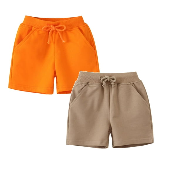 XEGLSBU 2 pack Boys Shorts Size 1012 Child Boys Girls Casual Solid Shorts Summer Holiday Beach Pants Sport Shorts Size 3-4 Years
