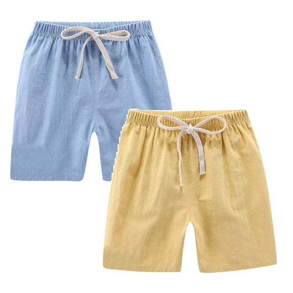 XEGLSBU 2 pack Boys Shorts Size 5-6 Toddler Children Waist Clothes Summer Pants Kids Elastic Shorts Casual Girl Boy Boys Pants Size 8-10 Years
