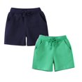thumbnail image 1 of XEGLSBU 2 pack Boys Shorts Size 5 T Child Boys Girls Casual Solid Shorts Summer Holiday Beach Pants Sport Shorts Size 4-5 Years, 1 of 6