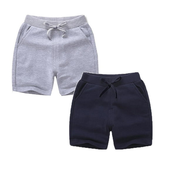XEGLSBU 2 pack Boys Shorts Size 7/8 Child Boys Girls Casual Solid Shorts Summer Holiday Beach Pants Sport Shorts Size 6-7 Years