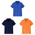 thumbnail image 1 of XEGLSBU 3 Pack T-Shirts for Boys Solid Short Sleeve T Shirt Kids Casual Button Front Summer T-Shirts Tops Tees Size XXL, 1 of 6