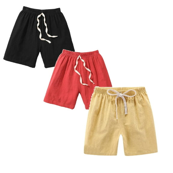 XEGLSBU 3 pack Boys Shorts 5T Children Waist Clothes Summer Pants Kids Elastic Shorts Casual Girl Boy Boys Pants Size 8-10 Years