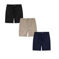 thumbnail image 1 of XEGLSBU 3 pack Boys Shorts Size 10-12 Khaki Youth Boys Shorts Stretch School Clothes Kids Flat Front Dress Chino Twill Casual Shorts Pockets Size 7-8 Years, 1 of 5