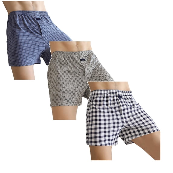 XEGLSBU 3PCS Mens Boxer Briefs Long Leg Athletic Men Slacks Large Size Underwear Boxer Shorts Home Pajama Casual Shorts Size L