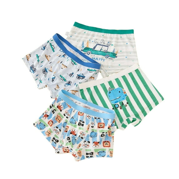 XEGLSBU 4pcs Boys Underpants Ice Silk Children Medium Children Slim Boxers Baby Children Summer Slim Boxers Boys Underwear Size 10-12 Bulk Light Purple Size L