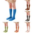 thumbnail image 1 of XEGLSBU 6 pack Girls Socks 8-10 Years Old Kids Boys Girls Cotton Socks Unisex Solid Color Socks Casual Crew Socks Toddler Dress Sock Girls Socks 8-10 Years Old One Size, 1 of 5