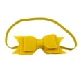 thumbnail image 1 of XEGLSBU Baby Girl Bows 6-12 Months Toddler Baby Girls Solid Color Headband Bowknot Elastic Hair Band for Hair Bows for Girls 6.5inch Yellow One Size, 1 of 2