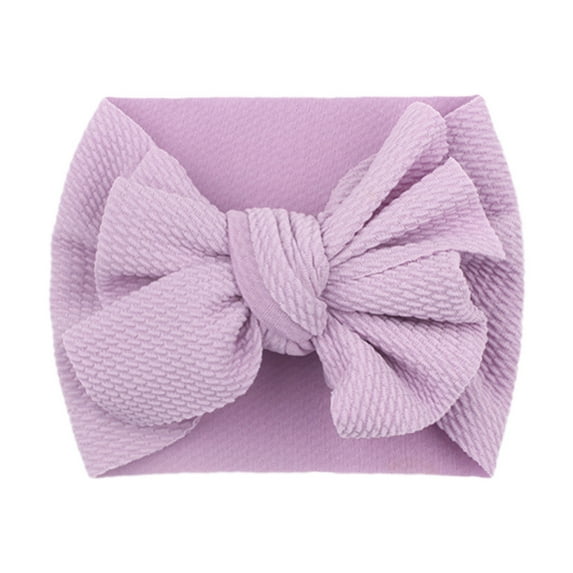 XEGLSBU 8inch Bows for Girls 1PC Baby Toddler Girls Bowknot Headband Stretch Hairband Headwear Bows for Girls 8inch Purple One Size