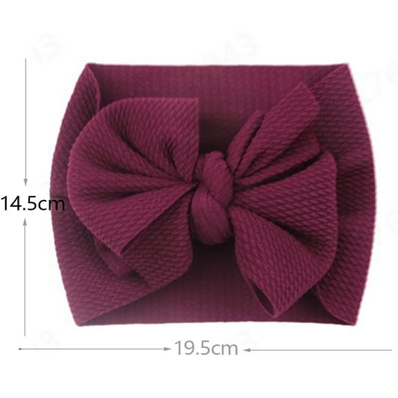 XEGLSBU Baby Girl Bows Big 2 PC Baby Girls Bowknot Headband Stretch Hairband Headwear Hair Bows for Girls 4-6 White One Size