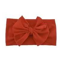 XEGLSBU Baby Girl Bows Clips Toddler Baby Boys Girls Solid Bowknot Stretch Knitted Hairband Headwear Headband Hair Bows for Girls Baby Blue Orange One Size