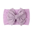 thumbnail image 1 of XEGLSBU Baby Girl Bows Clips Toddler Baby Boys Girls Solid Bowknot Stretch Knitted Hairband Headwear Headband Hair Bows for Girls Baby Purple-a One Size, 1 of 1