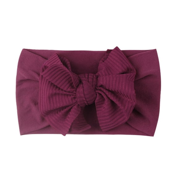 XEGLSBU Baby Girl Bows and Headbands Organic Kids Girls Baby Solid Headband Hair Band Bow Accessories Headwears 1PC Hair Bows for Girls 4-6 Maroon One Size