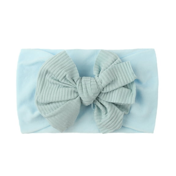 XEGLSBU Baby Girl Bows and Headbands Organic Kids Girls Baby Solid Headband Hair Band Bow Accessories Headwears 1PC Hair Bows for Girls 6inches Blue One Size