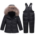 thumbnail image 1 of XEGLSBU Baby Snowsuit 18-24 Months Girl Toddler Boys Snowsuit Girls Snowsuits Pant and Jacket Bib Winter Kids Clothes Coat Snowsuit Toddler Girl Black Size 4-5 Years, 1 of 8