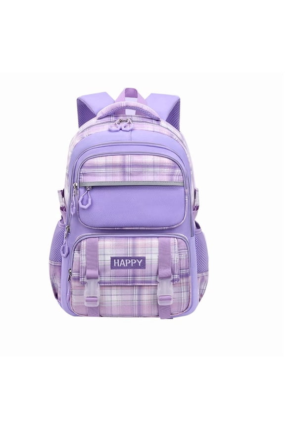 Backpack for Elementary School Student Lightweight Shoulder Bag for School Purple