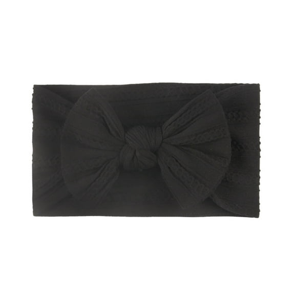 XEGLSBU Bows for Girls 3inch Solid Bow Hair Band Headband Headwears Kids Accessories Girls Baby Baby Care Baby Girl Bows and Headbands Organic Black One Size