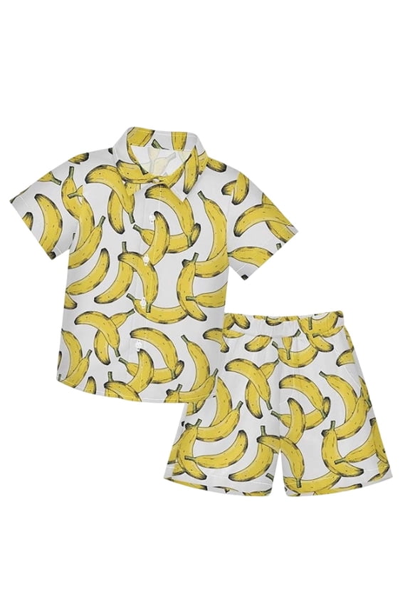 Boys Easter Outfit Size 12 Boy's Summer Casual Short Sleeved Shirt and Shorts (White Size 2-3 Years)