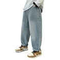 thumbnail image 1 of XEGLSBU Boys Jeans Size 10 Slim Fit Boys Regular Straight Fit Jeans Casual Denim Pants Stretch Denim Pants Light Blue-5 Size 6-7 Years, 1 of 6