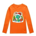 thumbnail image 1 of XEGLSBU Boys Long Sleeve Shirts 5T Toddler Boys Girls Autumn Long Sleeve Christmas Cartoon Dinosaur Prints T Shirt Tops Orange Size 4-5 Years, 1 of 4