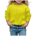 thumbnail image 1 of XEGLSBU Boys Long Sleeve Shirts Size 14 Children's Autumn and Winter Long Sleeve and Casual Thick Warm Round Neck Hoodie for Boys and Girls b-Yellow Size 5-6 Years, 1 of 4