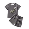 thumbnail image 1 of XEGLSBU Boys Pajamas Size 14-16 Boys Dinosaur Print T Shirt and Shorts Outfits Set for Casual Wear and Sports Boys Pajamas Size 8 Grey Size 5-6 Years, 1 of 9