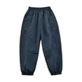 thumbnail image 1 of XEGLSBU Boys Pants Outdoor Windproof Rain Pants for Kids Hiking Skiing Softshell Trousers Childrens Sports Play Casual Winter Thermal Navy Size 3-4 Years, 1 of 9