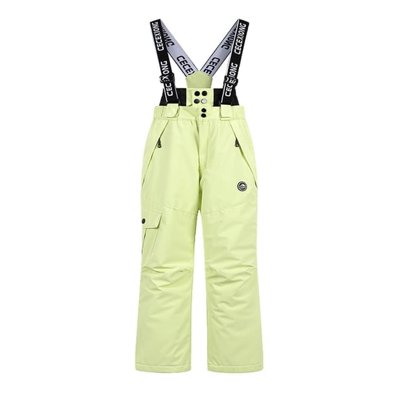 XEGLSBU Boys Snowsuit Kids Snowpants Winter Warm Skiing Snowboard Pants for Boys Girls Baby Snowsuit 9-12 Months 1-Light Green Size 10-11Years