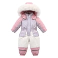 thumbnail image 1 of XEGLSBU Boys Snowsuit Set 6-9 Children's Ski with Hood and Thickened Baby Jumpsuit Winter Baby Romper (1Y 5Y) Snowsuit Toddler Girl 2T Pink Size 18-24 Months, 1 of 3