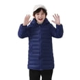 thumbnail image 1 of XEGLSBU Boys Winter Coat Size 7-8 Girls Down Jacket Extra Warm Long Padded Coat Thickened Winter Outerwear for Kids and Youth with Knee Length Design Winter Coats for Boys 14-16 Navy Size 3-4 Years, 1 of 5