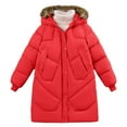 thumbnail image 1 of XEGLSBU Boys Winter Coats Size 7-8 Jackets Girls Long Coat Winter Warm Thickened Down Jacket for Toddler and Big Kids Outerwear with Hood Windproof Red Size 13-14 Years, 1 of 6