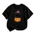thumbnail image 1 of XEGLSBU Children T Shirt Halloween Cute Printed Round Neck Short Sleeve Casual Tops for Boys and Girls Yellow Size 8-9 Years, 1 of 5