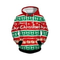 thumbnail image 1 of XEGLSBU Christmas Boys Hoodies Size 7 Kids Autumn Christmas Long Sleeved Printed Hoodie Christmas Holiday Hooded Sports Casual Pullover Christmas Hooded Sweater Red Size 5-6 Years, 1 of 4