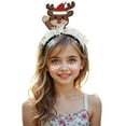 thumbnail image 1 of XEGLSBU Christmas Headbands and Theme Headwear Xmas Santa Snowman Christmas Accessories Decorations Party for Kids Brown One Size, 1 of 5