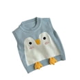 thumbnail image 1 of XEGLSBU Christmas Sweater for Boys 12-14 Winter Girls Knit Vest Top Cute Penguin Print Round Neck Soft Warm Cardigan Sweater for Toddler Fashion Outerwear Blue Size 2-3 Years, 1 of 8