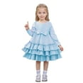 thumbnail image 1 of XEGLSBU Dresses for Girls 14-16 Winter Autumn Girls Party Dress Tiered Layered Gown for Celebration with Elegant Flowy Blue Size 4-5 Years, 1 of 6